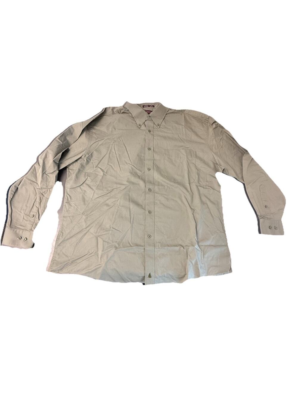 Nordstrom Smartcare Shirt Mens XXL Green Button Down Long Sleeve